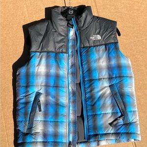Boys North Face vest with stripes